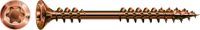 Шуруп (саморез) 4.5х50 (нерж.сталь A2, линзовая головка, фиксирующая резьба, T-STAR plus, бита T20,4CUT)  старое золото 500 штук