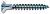 Шуруп (саморез) 5.0х60 (оцинк. покрытие WIROX A9J, потайная головка, полная резьба, шлиц PZ,  бита Z2) 500 штук 