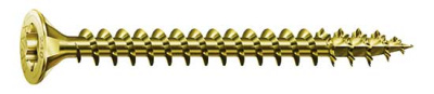 Шуруп (саморез) 12.0х600 (оцинк. желтая пассивация, потайная головка, пол. резьба., шлиц T-STAR plus, наконечник 4CUT, бита Т50) 20 штук 