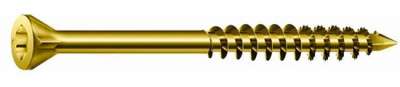 Шуруп-саморез жёлтый - 4.5х50 (оцинк., потайная головка, неполная резьба) 