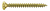 Шуруп (саморез) 12.0х350 (оцинк. желтая пассивация, потайная головка, пол. резьба., шлиц T-STAR plus, наконечник 4CUT, бита Т50) 25 штук 