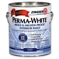 Фасадная самогрунтующаяся краска Zinsser PERMA-WHITE Mold & Mildew-Proof™ Exterior Paint