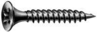 Шуруп (саморез) Spax Gix A 3.9x35 мм (тонкая полная резьба, трубная головка, крестообразный паз H, острие иглы, фосфорно-черный,бита H2)  1000 шт/уп