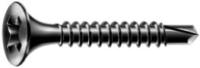 Шуруп (саморез) Gix D 3.9x25 мм (200 шт/упак.) (Винтовая самонарезающаяся  резьба, трубная головка, крестообразный паз H, острие иглы, фосфорно-черный)