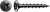 Шуруп (саморез) GIX B 3.9 x35 мм 500 шт/уп (тонкая полная резьба, трубная головка, крестообразный паз H, острие иглы, фосфорно-черный) .