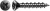 Шуруп (саморез) Gix C 3.9x25 мм (1000 шт/упак.) (тонкая попеременная резьба, трубная головка, крестообразный паз H, острие иглы, фосфорно-черный,бита H2