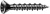 Шуруп (саморез) Gix C 3.9x35 мм (500 шт/упак.) (тонкая попеременная резьба, трубная головка, крестообразный паз H, острие иглы, фосфорно-черный)