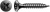 Шуруп (саморез) GIX A  3.9 x55 мм (тонкая полная резьба, трубная головка, крестообразный паз H, острие иглы, фосфорно-черный) 75 шт