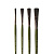 Художественнная кисть F1625 -1/4" (ширина 0,63 см)  из натуральной щетины - буйвол, зеленая ручка