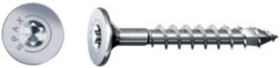 Шуруп Spax для крепления черепицы, шифера 4,0*34 мм (500 шт/уп.)  - кровельный, неполная резьба, А2, T20, специальная плоская головка, 4CUT