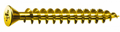 Саморез желтый 3.0х12 (оцинк., мал. потайная головка, полная резьба) 1000 штук 