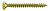 Шуруп (саморез) 10.0х400 (оцинк. желтая пассивация, потайная головка, пол. резьба., шлиц T-STAR plus, наконечник 4CUT, бита Т50) 50 штук 