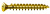 Универсальный желтый саморез 3.0х10 (оцинк., мал. потайная головка, полная резьба) PZ