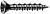 Шуруп (саморез) Gix C 3.9x25мм (200 шт/упак.) (тонкая попеременная резьба, трубная головка, крестообразный паз H, острие иглы, фосфорно-черный)