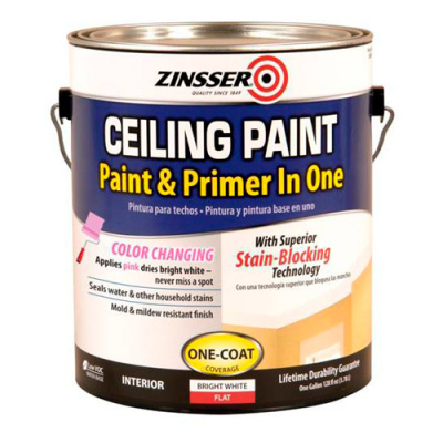 Краска для потолка Zinsser Ceiling Paint, Rust-Oleum  белый (3,78 л)