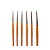 Художественнная кисть F1627-#0 из натуральной щетины -красный соболь, оранжевая ручка
