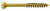 Шуруп (саморез) 3,5х45 (оцинк., потайная головка, неполная резьба, желтая пассивация) 500 штук