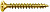 Cаморез жёлтый 3.5х16 (оцинк., потайная головка, полная резьба. шлиц T-STAR plus,  наконечник 4CUT, бита Т20) 1000 штук арт 1191020350165